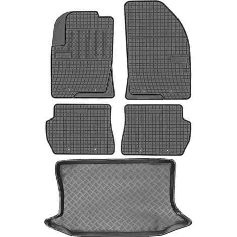 Set di tappetini in gomma per auto e tappetino per bagagliaio per Ford Fiesta V Hatchback dal 2002 al 2008 (1/5)