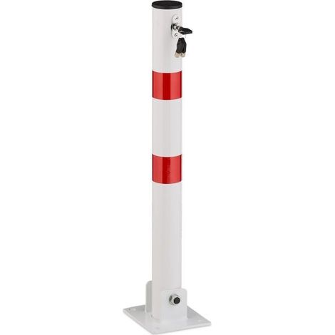 Poteau de barriere pliable