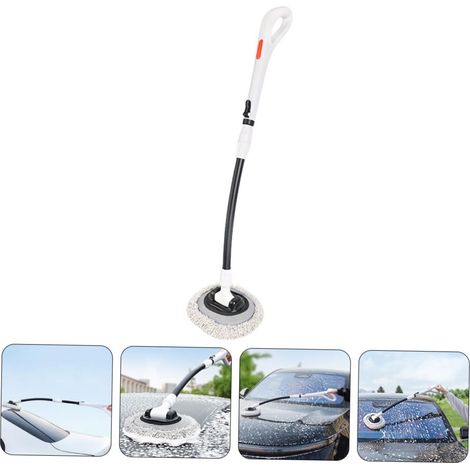 Balai de lavage auto télescopique à tige incurvée, poignée ergonomique (1/5)