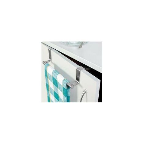 Porte Serviettes Torchons sur Porte, Barre Acier INOX à Suspendre sur Porte de Placard, Installation sans Perçage (1/4)