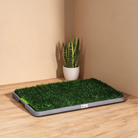 Toilette pour chien 67 x 41 cm avec gazon synthétique et bac (1/5)