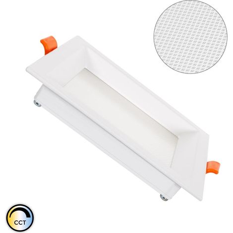 Pannello Downlight LED 10W Quadrata CCT Selezionabile Microprismatica LIFUD Foro 110x110 mm No Flicker CCT