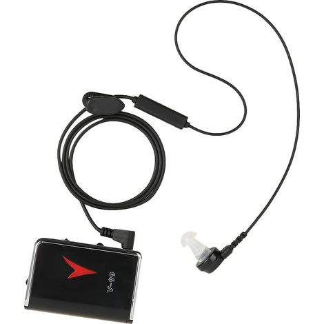 Aide auditive de poche Amplificateur vocal sonore pour seniors malentendants, oreillettes légères, 1 pièce. (1/5)
