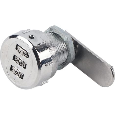Serrure à came à languette rotative à combinaison Serrures sécurité Cylindre en alliage zinc brillant Serrure codée par mot passe pour la sécurité la boîte Armoire Classeur Casier (0,5-9 mm) (1/5)
