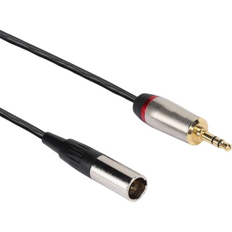 Adaptateur de câble audio mâle 3,5 mm vers mini XLR 3 broches mâle pour matériel photo et vidéo (2 mètres) (1/5)