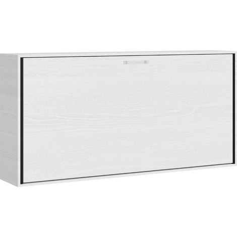 Lit escamotable horizontal blanc Bounto 85x185- (1/5)