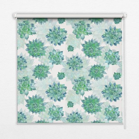 Tenda a Rullo Interna per Finestra - Tenda Filtrante Luce - Tenda Privacy - Tenda Decorativa Rettangolare - Rullo per Interni - (140 cm x 140 cm) - Mobili verdi (1/5)