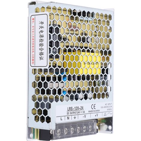 Alimentation à découpage BERM 120W 24V avec voyant LED, transformateur driver 85264VAC LRS-120-24
