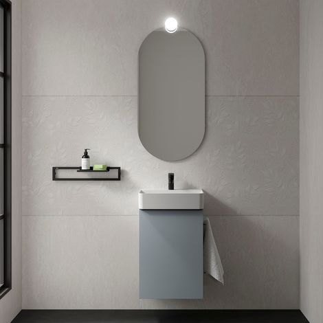 Salgar Badezimmermöbel AIDA 440 1 Tür mit Soft-Close BLUE FOG 440 x 263 x 620 mm (1/3)