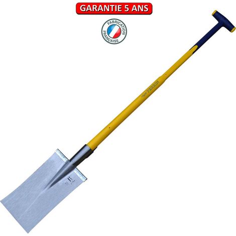 OUTILS PERRIN Louchet Nord 28 cm manche en T composite 0,90 m - rebords montés (1/2)
