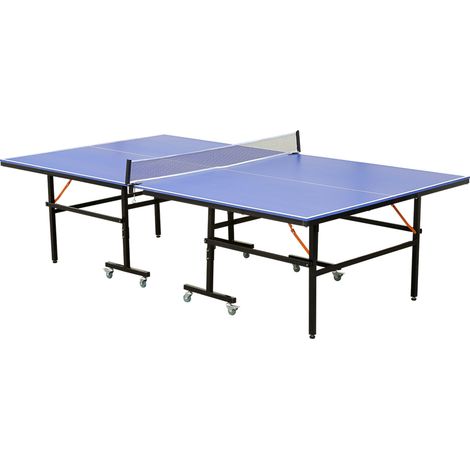 Tavolo da Ping Pong Pieghevole con Tendirete per Esterno Azzurro