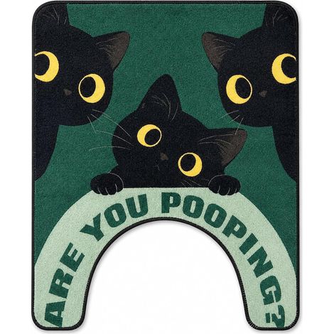 Tapis de WC découpé, Tapis de Toilette, antidérapant (1/5)