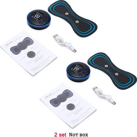Wiederaufladbares elektrisches Nackenmassagegerät, EMS-Nackenmassagepflaster, Rückenmuskelstimulator, TENS zur Linderung von Nackenschmerzen 03029-AquaForge