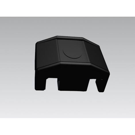 Piastrina Palo Quadro in PVC Nera + Vite Autoperforante (1/5)