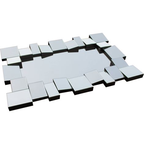Specchio "Verona" da parete, con cornice di vetro specchiato, per bagni e camere da letto (1/5)