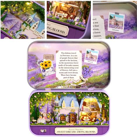Maison de poupée miniature en bois à monter soi-même, avec décoration lumineuse LED, cadeau d'anniversaire ou de Noël pour enfant (Q-010) (1/5)