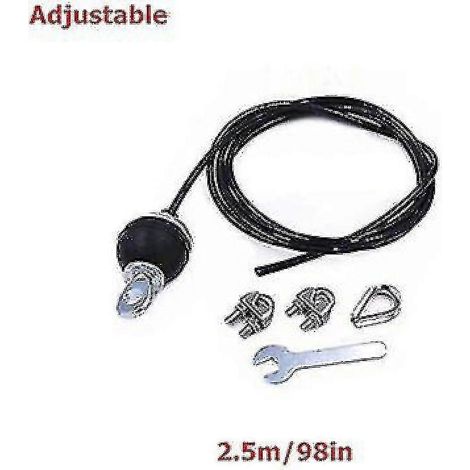 Câble de musculation robuste en acier, longueur 2 à 5 m, pièces de rechange pour poulies de musculation à domicile, diamètre 5 mm, réglable. (1/5)