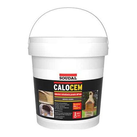 ADESIVO REFRATTARIO 'CALOCEM' SOUDAL 2,5 kg - Grigio scuro - SOUDAL (1/2)