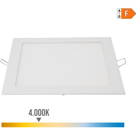 Downlight led empotrable cuadrado 20 w luz día 4000 k 1500 lm color blanco 22 x 22 cm (1/5)
