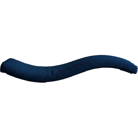 Mensola per gatti in metallo, forma a onda, 75 cm, asimmetrica, lato sinistro, colore blu navy. (1/4)