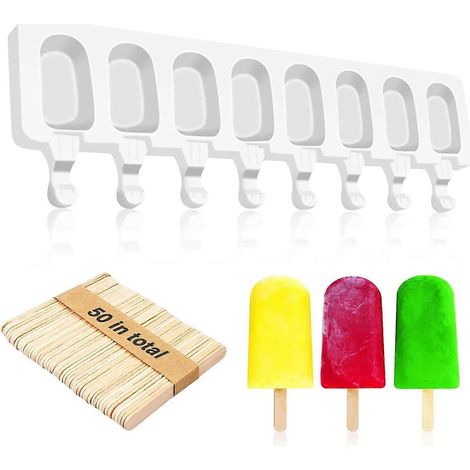 Eisform mit 8 Mulden, wiederverwendbare Silikon-Eisform
