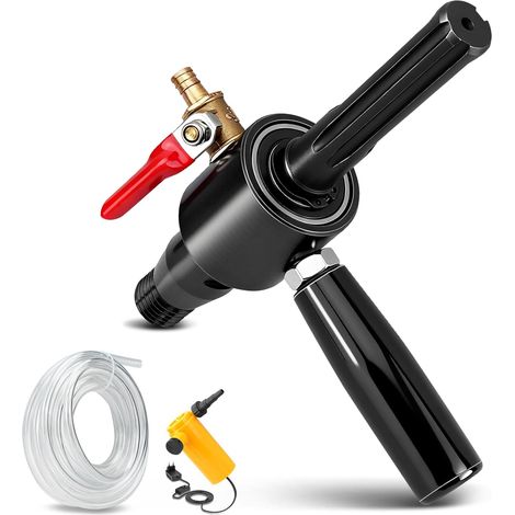 Adaptateur 1 1/4" UNC vers SDS MAX avec Pompe à Eau et Conduite d'Eau de 4 m, Adaptateur de Couronne de Forage pour Carotteuse, Couronne de Forage pour Béton, Pierre et Maçonnerie (1/5)