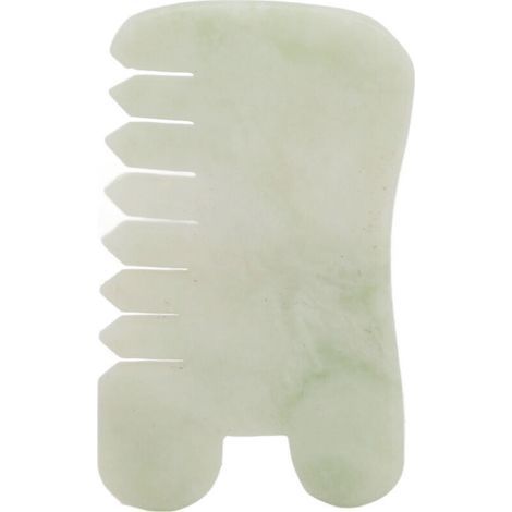 Jadestein-Massagekamm zur Entspannung der Kopfhaut und Linderung von Verspannungen – ergonomisches Gua-Sha-Werkzeug (1/5)
