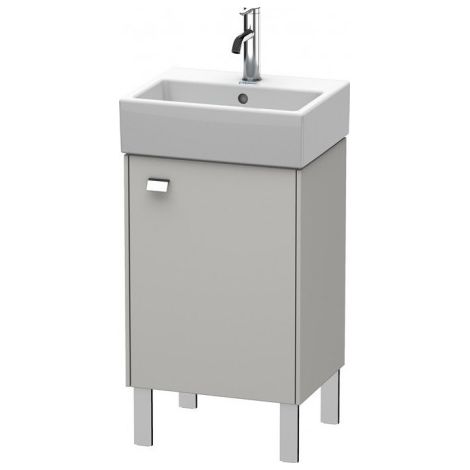 Duravit Meuble sous-lavabo Brioso 43,4,0 x 33,9 cm, 1 porte, 1 tablette en verre, pour lavabo Vero Air 072445, Couleur (avant/corps): Gris béton Décor mat, manche chromé - BR4430R1007