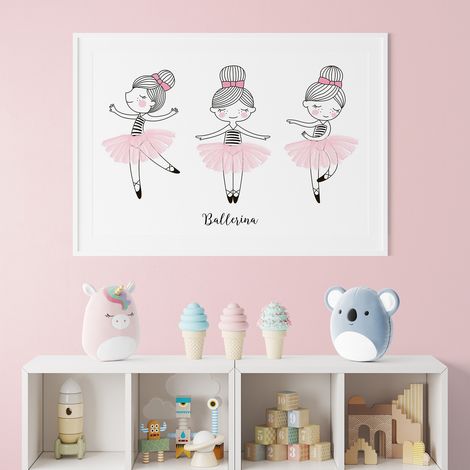 Poster / Affiche enfants - Danseuses ballerine - 50x75 cm (1/3)