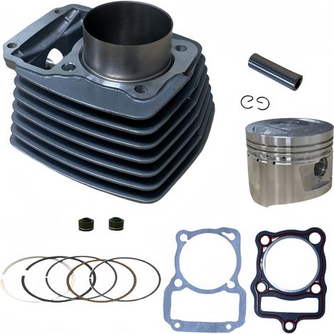 Kit cylindre 62 mm pour moto Honda CG125 150 cm³ : pièces, piston et joints. (1/4)
