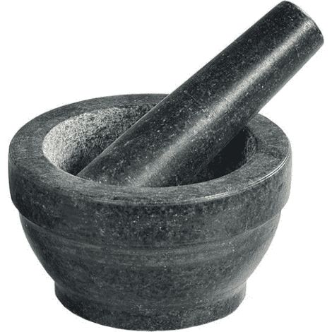 Kesper Mortaio e pestello in granito nero 16 cm