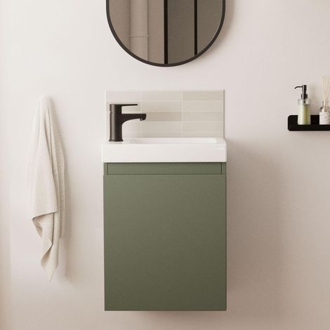 Mueble lavabo LISA negro + grifería
