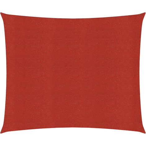 Voile d'ombrage 160 g/m² rouge 4 x 4 m PEHD (1/5)