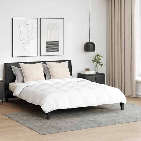 Bettdecken Set mit Kissen 3 pcs Weiß Daunenfeder vidaXL