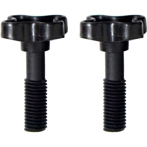 Lot de 2 vis de fixation pour auvent, boutons à vis de fixation en plastique pour balancelle de jardin, auvent, cadre de hamac, noir (1/5)