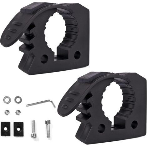 BUNTHAUS 2 Pcs Support de pelle, support de fixation à serrage rapide en caoutchouc, compatible avec les poignées d'outils de 3 à 4 cm de diamètre pour camions, UTV, ATV, tout-terrain, 4x4 (1/5)