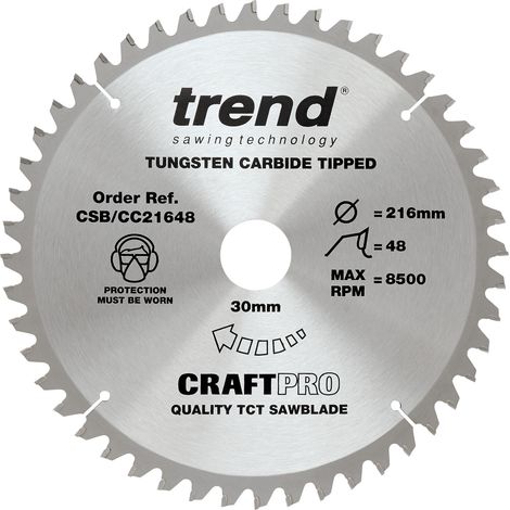 TREND SAW BLADE CROSSCUT 216 X 48T X 30 (1/3)