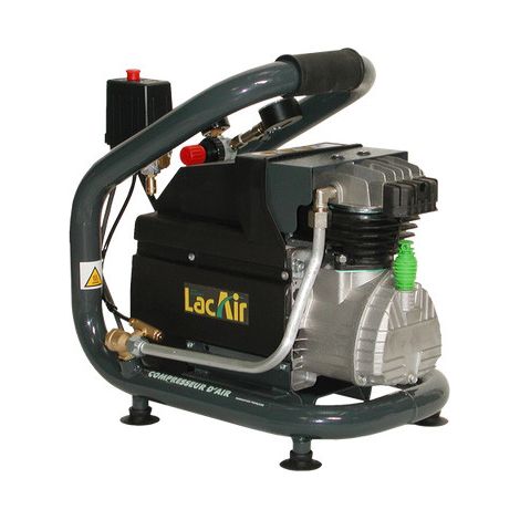 Lacme – Compresseur monobloc 3,5CV monophasé 18m3/h – Réservoir 3L – Pression 10 bar – Débit 300 L/min – Moteur 2,7 kW (1/2)