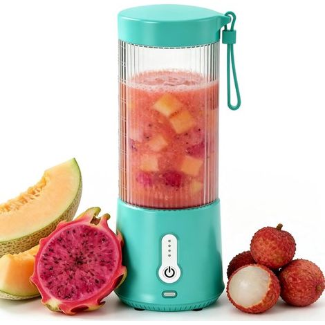 Batidora portátil,licuadora portátil,mini batidora para batidos,exprimidor pequeño,inalámbrico,exprimidor USB para gimnasio,450 ml (1/5)