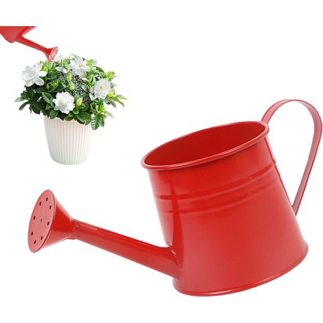 1-Liter-Gartengießkanne mit langem Eimer für Blumenarrangements, Metallvase, langlebiges Design, einfaches Ausgießen, ideal für die Gartenarbeit im Freien und im Innenbereich