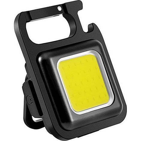 Mini linterna portátil, llavero, base magnética, recargable, con abridor de botellas, 500 mAh (1/4)