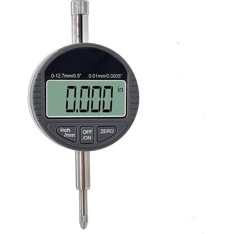 DTI Digitale Messuhr, 0–12,7 mm, 0,01 mm/0,0005 Zoll, große LCD-Messuhr, Sonde, hochpräzise Messwerkzeuge