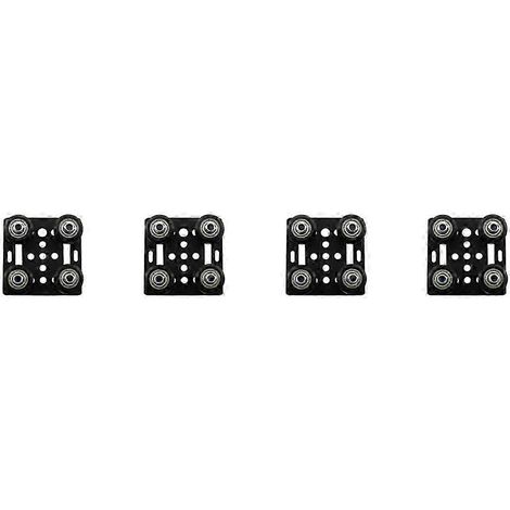 Glissière à 5 rouleaux pour portique à rainure en V, en alliage d'aluminium compatible avec les profilés 2040, pour un mouvement linéaire fluide sur imprimante 3D CNC, lot de 4 (1/5)