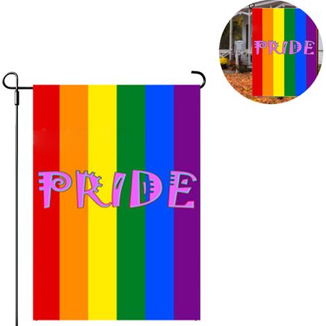 Drapeaux de jardin arc-en-ciel - Petit drapeau inclusif pour les personnes lesbiennes, gays et transgenres (1/5)