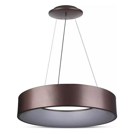 V-TAC Lampadario LED a Sospensione Circolare 25W in Metallo Colore Caffè 45x120cm Bianco Caldo (1/5)