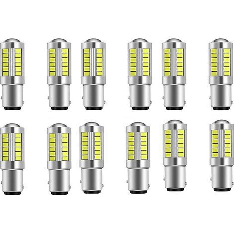 Convient aux ampoules LED ultra-lumineuses 1157, aux ampoules LED P21 / 5W Bay15D, utilisant 33 puces SMD 5730, convient aux feux de freinage, aux clignotants et aux feux de stationnement. (1/4)