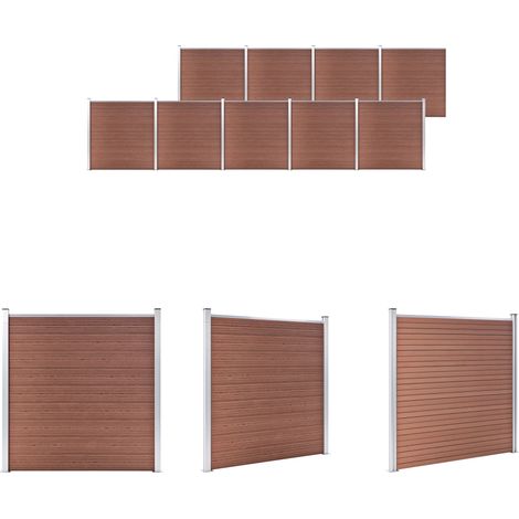 The Living Store -  Gartenzaun WPC 1564x186 cm Braun (1/5)