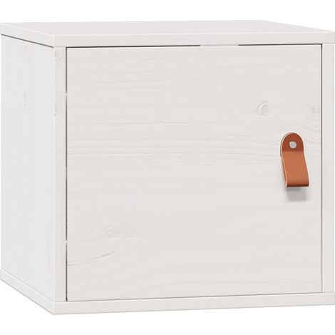 Wall Cabinet White 31.5x30x30 cm Solid Wood Pine vidaXL (1/5)