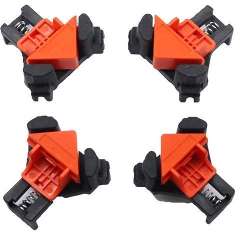 4pcs 5-22mm Right Angle Clamp, Spring Loaded, 90 Degree Right Angle Clamp, Corner, T-Joints, Woodworking Frame, Cupboards, Picture Bracket, Woodworking Bracket (1/5)