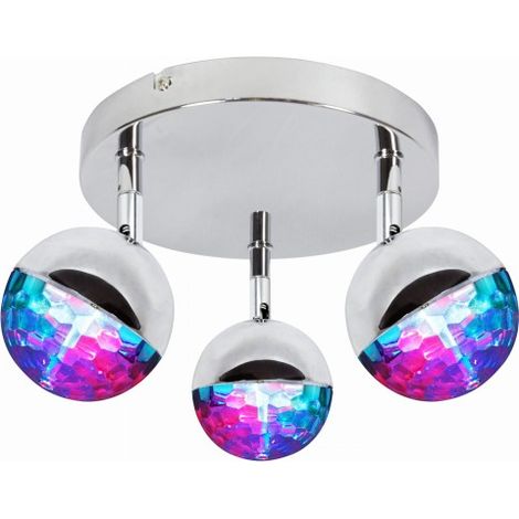 Plafonnier Candellux PARTY LED RGB 3x chromé Ø32cm